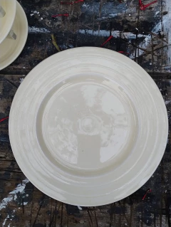 Plato playo Loza Inglesa Grindley color marfil - 2Gardenias Bazar antiguo & Deco