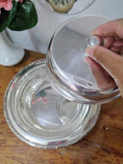 Guisera con Tapa bañada en Plata Devon - tienda online