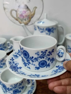 Duo de Te en Porcelana Marly flores azules - comprar online