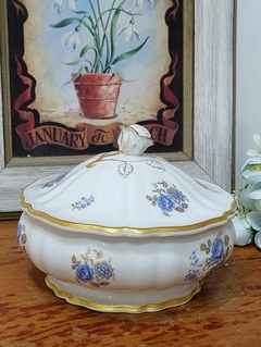 Imagen de Bombonera en Porcelana Verbano flores Azules