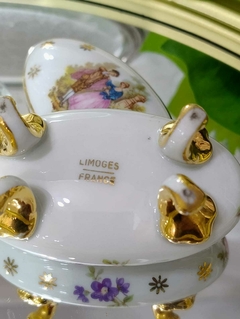 Imagen de Alhajero de Porcelana Francesa Limoges con escenas galantes