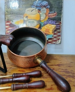 Imagen de Fondue de Cobre con 6 Pinches y Mechero