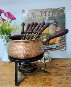 Fondue de Cobre con 6 Pinches y Mechero en internet