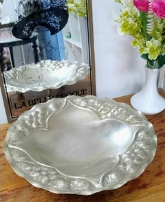 Centro de Mesa de Alpaca Trabajada con baño de plata - comprar online