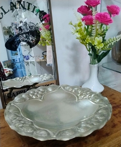 Centro de Mesa de Alpaca Trabajada con baño de plata - comprar online