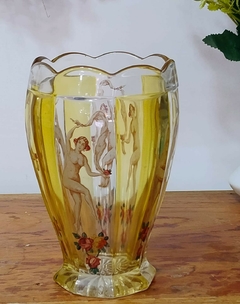 Florero Frances de Vidrio Pintado a mano - comprar online