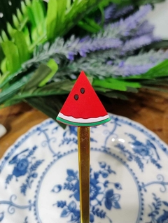 Cucharita de Te o Postre en Metal Dorado Sandia en internet