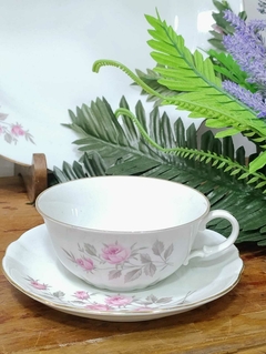 Imagen de Duo de Te en Porcelana Verbano flores rosadas