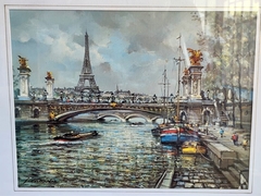 Cuadro de Escena Parisina con Vidrio - comprar online