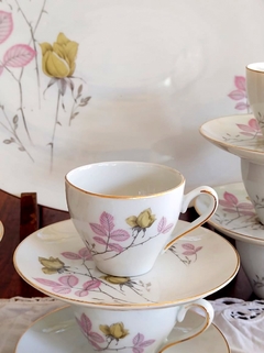 Duo de Cafe en Porcelana Tsuji con Pimpollos Amarillos en internet
