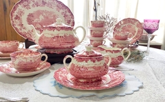 Juego de Te en Loza Inglesa Royal Worcester Scenes - 2Gardenias Bazar antiguo & Deco