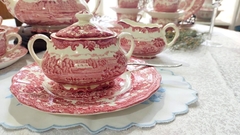 Juego de Te en Loza Inglesa Royal Worcester Scenes