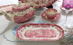 Fuente Budinera en Loza Inglesa Royal Worcester Scenes Rojo - comprar online