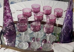 Juego de 10 Copas Altas de Cristal Color para Vino 19 cm - comprar online
