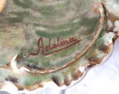 Imagen de Gigante Plato Frances en Porcelana Limoges Pintado a Mano