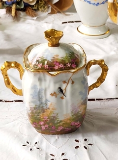 Imagen de Bombonera / Azucarera en Porcelana Francesa pintada a mano