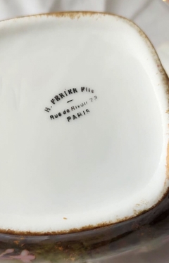 Bombonera / Azucarera en Porcelana Francesa pintada a mano - 2Gardenias Bazar antiguo & Deco
