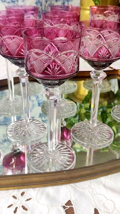 Juego de 10 Copas Altas de Cristal Color para Vino 19 cm en internet