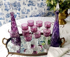 Juego de 10 Copas Altas de Cristal Color para Vino 19 cm - 2Gardenias Bazar antiguo & Deco