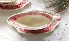 Imagen de Salsera con Presentoire en Loza Inglesa Irostone Adams escenas Rojo