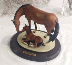 Figura de Porcelana Italiana motivo Caballos "Cirrincione" - tienda online