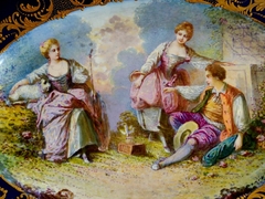 Centro de Mesa Fuente en Porcelana Francesa Sevres con Bronceria - comprar online