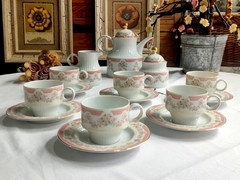 Juego de Te en Porcelana Tsuji linea Rococo para 6 personas
