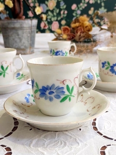 Duo de Cafe en Porcelana Europea pintado a mano - comprar online