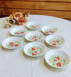 8 Compoteras en Porcelana Marly Lozadur de diseño Floral