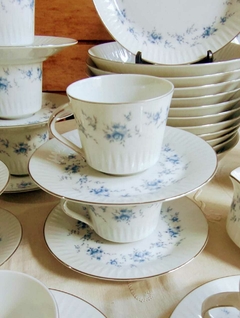 Juego de Vajilla en Porcelana Tsuji Flores Azules 89 piezas - comprar online