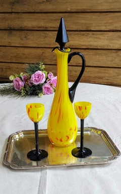 Botellon Licorero + 2 Copas en Cristal de Murano en internet