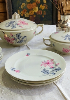 Imagen de Sopera de porcelana Checoslovaca Victorian Flor de Bignonia