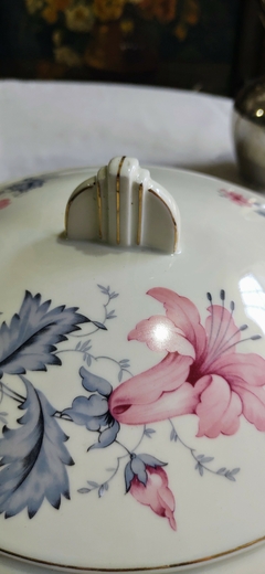 Sopera de porcelana Checoslovaca Victorian Flor de Bignonia - 2Gardenias Bazar antiguo & Deco