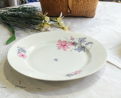6 platos de postre en porcelana Checoslovaca Victorian Flor de Bignonia