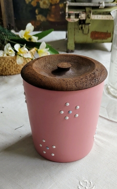 Frasco de cocina de loza en color rosado - tienda online