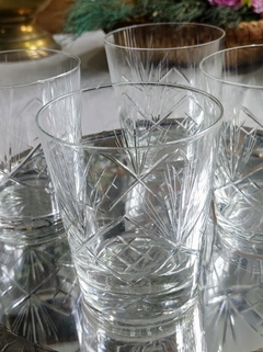 4 vasos tallados - 2Gardenias Bazar antiguo & Deco