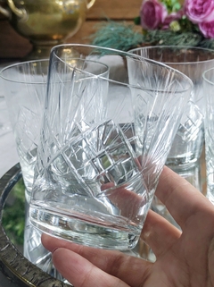 4 vasos tallados - comprar online