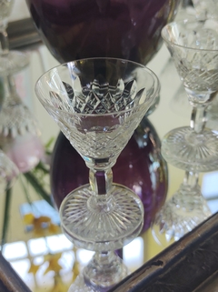 6 Copas de Cristal Tallado para Licor de increible sonido