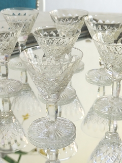 6 Copas de Cristal Tallado para Licor de increible sonido - tienda online