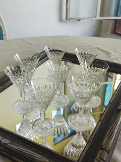 8 Copas para Vino de Cristal Tallada de gran sonido - tienda online