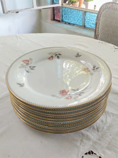 Plato de Entrada en Porcelana Japonesa Rose Anna 21.5 cm - 2Gardenias Bazar antiguo & Deco