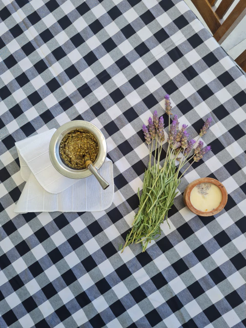 MANTEL ANTIMANCHA VICHY - comprar online