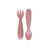 Cubiertos tenedor y cuchara de silicona Mini Utensils EZPZ en internet
