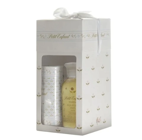 Set de regalo Colonia 60ml + Shampoo 240ml 0 a 1 años + Fecula 100gr en estuche Petit Enfant