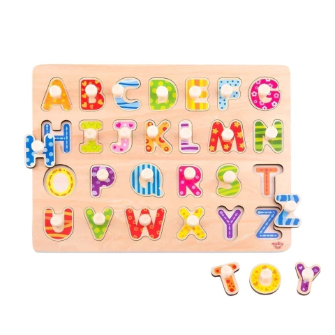 Rompecabeza juego de encastre de madera Alfabeto Tooky Toys
