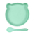 Plato Oso de silicona con cuchara - tienda online