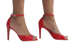 1002958 G SANDALIA SALTO FINO SOLA FINA VERNIZ VERMELHO na internet