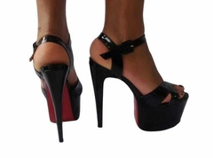 1330197 P SANDÁLIA VERNIZ PRETO - Au Bottier