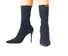 1602323 P BOTA SOLA FINA SALTO FINO TECIDO MLR 4006 PRETO