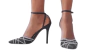 1602606 G MULE GLITER PARIS PRETO TULE TRANSPARENTE PRETO